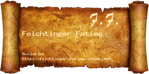 Feichtinger Fatime névjegykártya