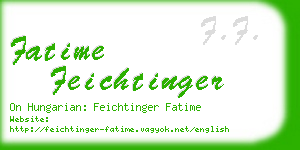 fatime feichtinger business card